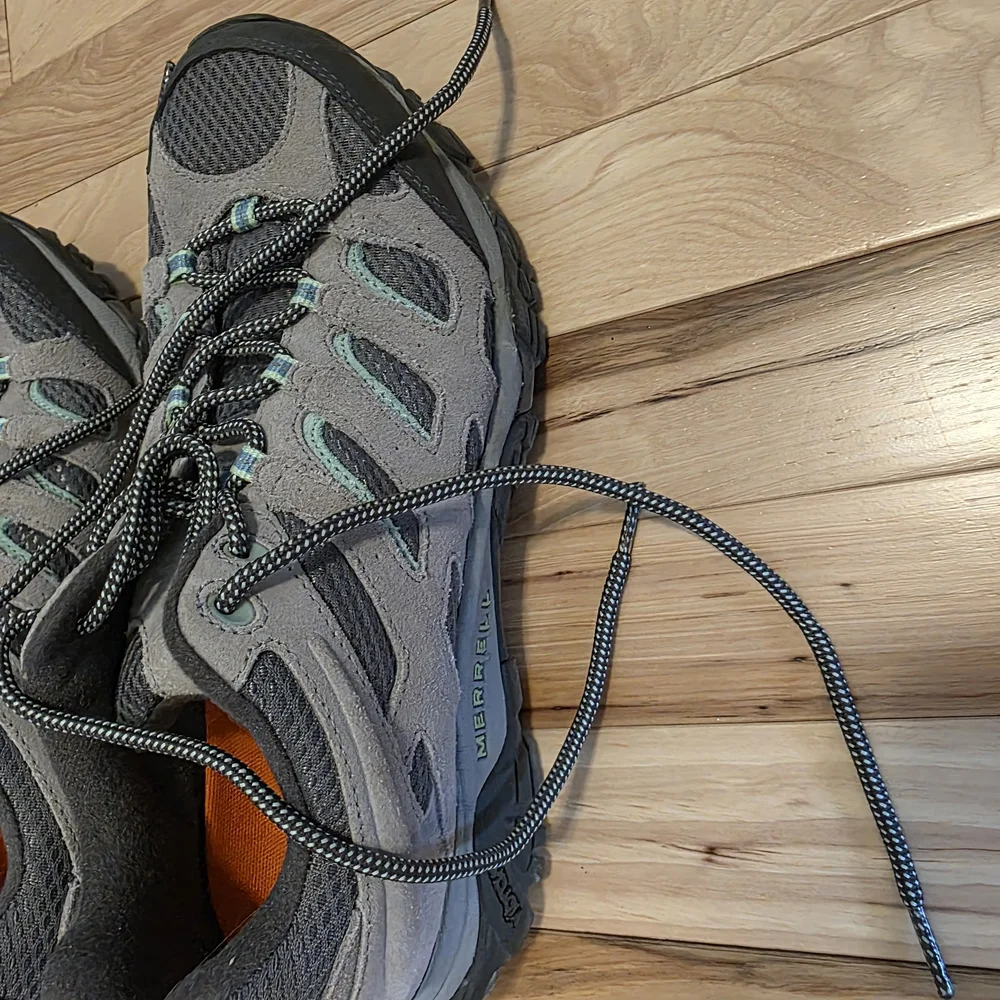Merrell Gray and Teal Hiking Shoes - Picture 2 of 5
